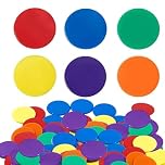 200Pcs Colored Counters,25mm Colored Counters,Plastic Counting Resources,counter For Maths,for Bingo Games,Back to School Supplies,Teacher Supplies,for Kids Educational Math or Party Games Tokens.