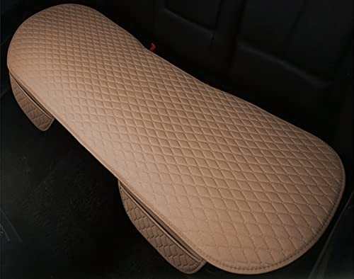 Funda de asiento de coche, transpirable, cojín de asiento de coche, protector de asiento trasero universal para el conductor del pasajero (beige, 1 asiento trasero) Cover
