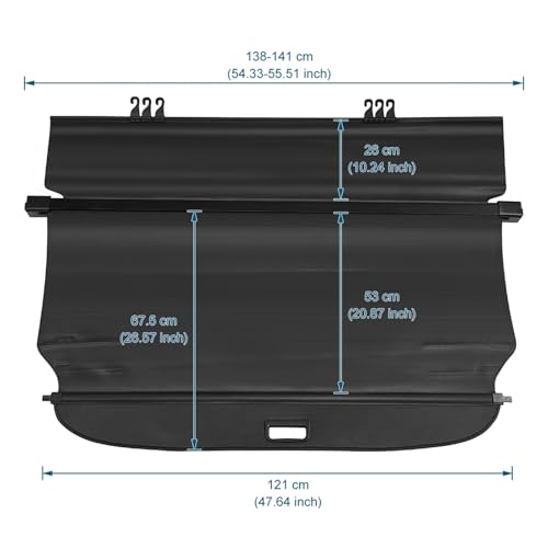 Cubierta carga interior Ford Edge 2015-2021 que oculta tu equipaje del sol 2