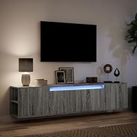 Mobile TV IKAYAA 180 Cm In Legno - Bianco, 4 Ante, 4 Scomparti, Design Moderno - Foto 4