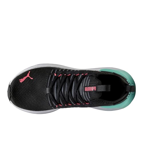 PUMA PUMA Women's Softride Symmetry Fuzion Running Shoes Puma Black-Aquatic-Peach Frost 9 Medium