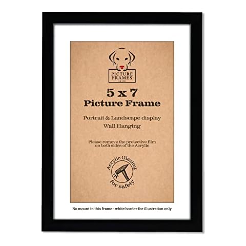 Black Photo Frame 7x5 - Photo Frames, Black Picture Frames, 7x5 Photo Frames, 5x7 Photo Frame, 5x7 Picture Frame, Photo Frames 7x5 inches, 5 x 7 Photo Frame, Black Frames, Photo Frames for Wall Cover