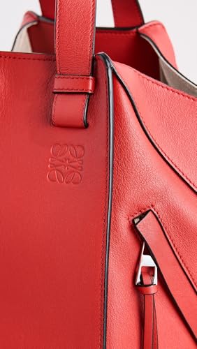 What Goes Around Comes Around Women's Pre-Loved Loewe Red Calfskin Hammock Medium Messenger Bag, Red, One Size4