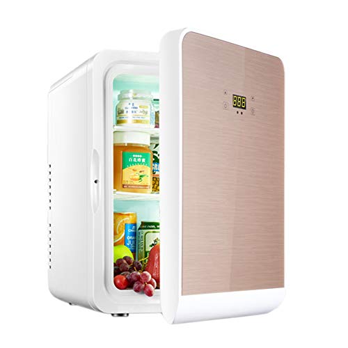 Mini-Kühlschränke,Kompakter 22-Liter-Desktop-Mini-Getränkekühlschrank Frische/Kühlung Für Camping-Heim- Und Büroautos,Gold