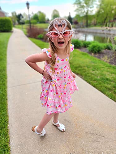 Image of Vieille Toddler Girls Summer Dress Ruffle Casual Beach Sundress 2-8 Years