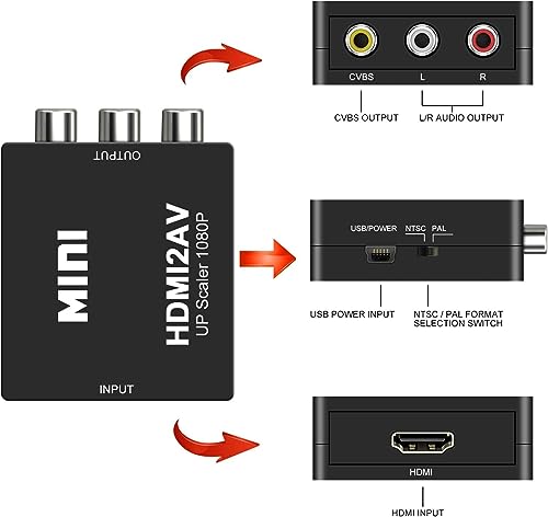 DIGITNOW!Convertitore da HDMI a AV, Adattatore da