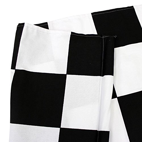 チェッカーフラッグ【特大】90&times;120cm 黒/白 塩ビパイプ付 レース/Ｆ1/モトクロス/競争/サッカー/応援（AY1011）