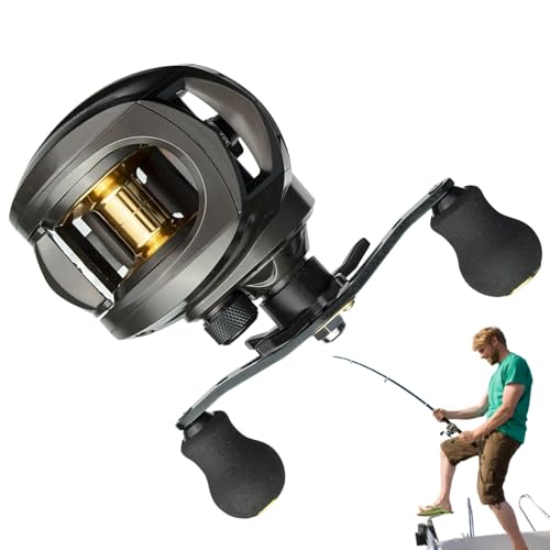 Moulinet de pêche en mer durable et léger avec frein baitcasting fluide