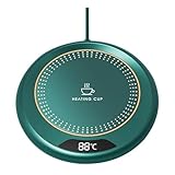 カップウォーマー 保温コースター USB充電式 3段階温度切り替え コーヒー ウ ォ ー マ ー 卓上用マグカップウォーマー コ ー ヒ ー コースター 8時間自動電源オフ機能 小型ポータブル 急速加熱 コ ー ス タ ー 水/牛乳/お茶/コーヒードリングなど (グリーン)