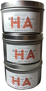 Trader Joe's Honeycrisp Apple Scented Candle (Pack of 3)