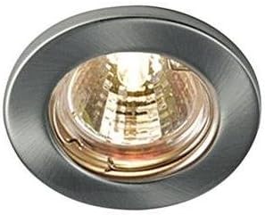 UKEW Downlights for Ceiling - Brushed Chrome/Satin Spotlights GU10 LED Compatible Round Dimmable Ceiling Spot Lights for Kitchen, Bathroom, Lounge & Bedroom | Pack of 10