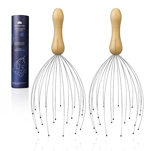 Kopfmassagegerät, Kopfmassage Spinne, HOMMAND Kopfkrauler mit 20 Finger für Kopf Massage, Kopf Massagespinne für Tiefe Entspannung, Entlastung und Gesund, Kopfhaut Stimulation - 2 Stück Cover
