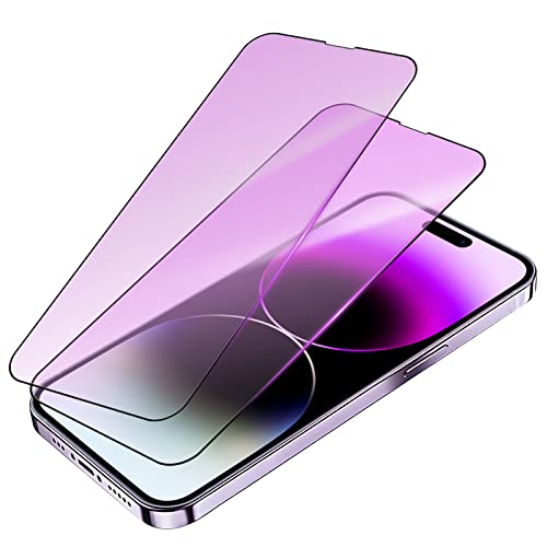 【ブルーライト】iPhone 14 Pro ガラスフィルム iPhone14 Pro 保護 フィルム【2枚セット】アイフォン14Pro 強化ガラス 液晶 保護フィルム ブルーライトカット【全面保護/目に優しい/自動吸着/気泡防止/飛散防止/耐衝撃/汚れに強い】