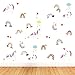 HOWAF 60pcs Unicornio Etiqueta de Pegatinas Decorativas Pared Vinilo Mural Decoración de la habitación para Infantil Chico Niña Bebé