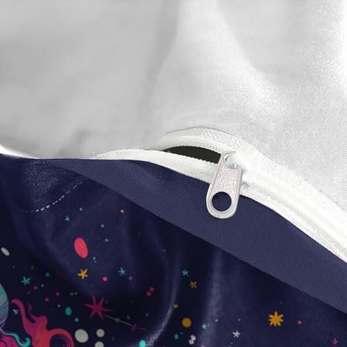 Housse de couette astronaute 200x200 en microfibre抗皱易打理带拉链儿童双人被套 - 8