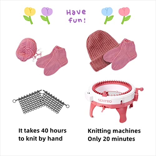 Máquina de tricô máquina de tricô 48 agulhas tear e placas de tricô Smart Loom com contador de linha