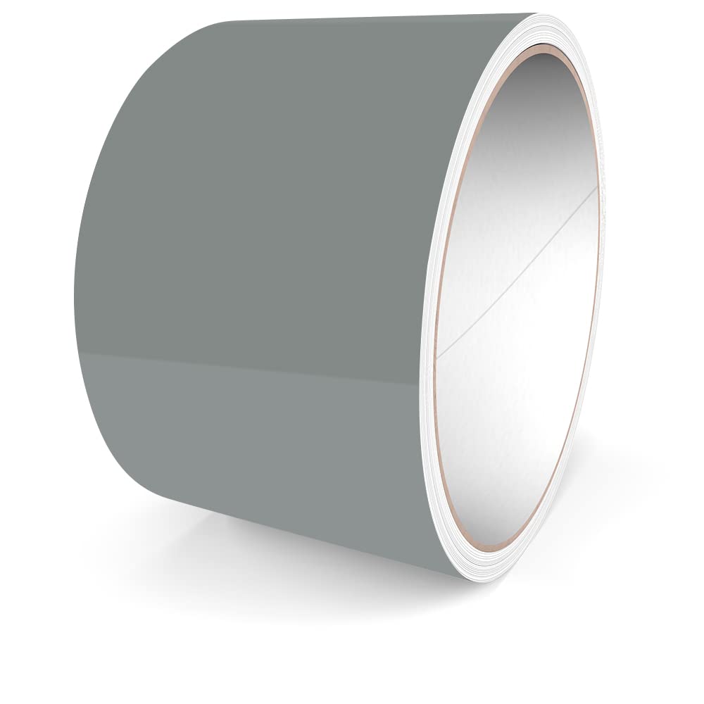 Strisce Decorative, Grigio Topo Lucido, 80 mm Larghezza, 10 m Lunghezza, RAL 7005, Adesivo Pellicola Foglio Auto Barca Moto Camper Autocaravan
