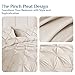 JOLLYVOGUE King Size Comforter Set 7 Pieces - Bed in a Bag King for All Season, Pintuck Bedding Comforter Sets with Comforter, Flat Sheet, Fitted Sheet and Pillowcases & Shams, Beige