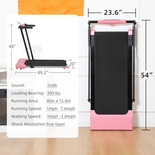 Image of Compact Portable Small Mini Treadmill for Home, Walking Pad Treadmill for Small Spaces, Treadmills for Walking & Running