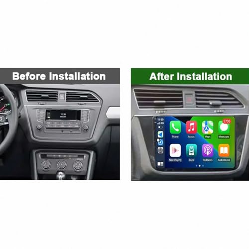 Car stereo para Volkswagen Tiguan 2 con Carplay portátil y manos libres 2