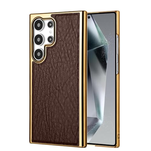 Coque Samsung S26 Ultra en cuir rouge idéale pour recharger sans fil en voiture