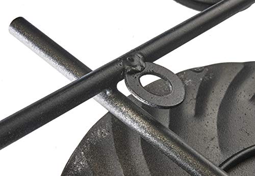 Kobolo Wandbild Wanddeko Metallbild - DISC - mit Spiegeln - silber grau - 90x50 cm