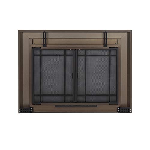 Pleasant Hearth En-5501 Pleasant Hearth Enfield Glass Firescreen, Medium, Burnished Bronze #TOP5
