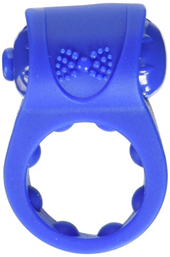 Anillo vibrador Screaming O con vibración potente y ajuste elástico azul