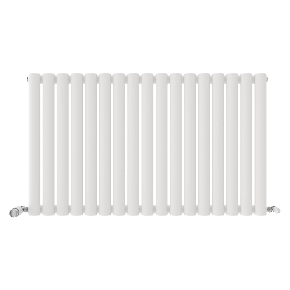 Ibathuk Princia Horizontal Single Oval Panel Radiator White 600 X 1020mm-White from B&Q