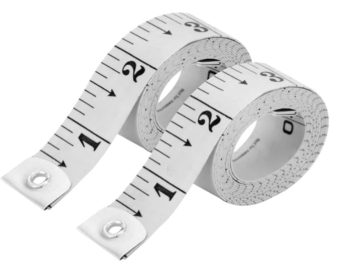 CrafTreat 2-Pack White Tape Measure, Dual-Sided Standard & Metric Scales - Image 2