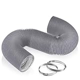 Hon&Guan 3 inch Air Duct - 16 FT Long, Flexible Ducting HVAC Ventilation Air Hose for Grow Tents, Dryer Rooms,Kitchen