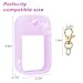 AIERSA Hand Sanitizer Spray Glitter Case Compatible with Touchland, Silicone Hand Sanitizer Case Holder with Keychain for Touch Land Mist 1FL. OZ(Glitter Sequin Purple)