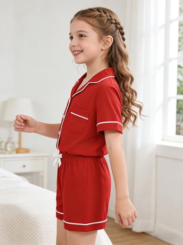 LANKMEI 100% Cotton Womens Pajama Sets, Christmas Red, XL - image 3