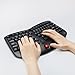 Adesso WKB-3150UB - Wireless Ergonomic Keyboard with Built-in Removable Trackball and Scroll Wheel, Split Key, Long Battery Life, Small and Portable -Compatible for Laptop/Desktop/PC/Windows XP/7/8/10