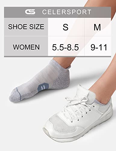 CS CELERSPORT 6 Pack Women's Ankle Running Socks Cushioned Low Cut Tab Athletic Socks2