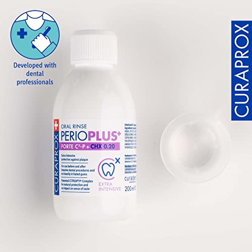 Curaprox Perio Plus Forte Mundspülung – Kurzzeitige Unterstützung Nach Zahnärztlichen Eingriffen | Maximale Stärke Mit CHX Und CITROX® | 200 Ml Flasche – Bild 6