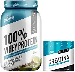Kit SharkPro 100% Whey Protein + Creatina 300G Whey Protein Sabor Pistache