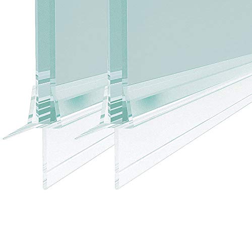 2x100cm Duschdichtung Einstellbare Dichtung Wasserabweiser 2x100cm Dichtungsstreifen Duschtürdichtung Ersatzdichtung für 7-8 mm Glastür Duschtüren Duschwand Badewanne Duschabtrennung Cover