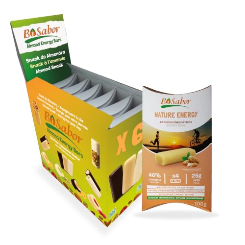 Barritas Energéticas de Almendra Nature Energy | Pack Ahorro 24 Barritas (6 Estuches) | BISABOR