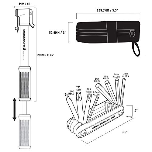 Blackburn Local Ride Bike Kit (Black, w/Mini-Pump)