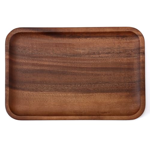 Velinjowy Serving Acacia Wood Valet Tray for Men Women,...