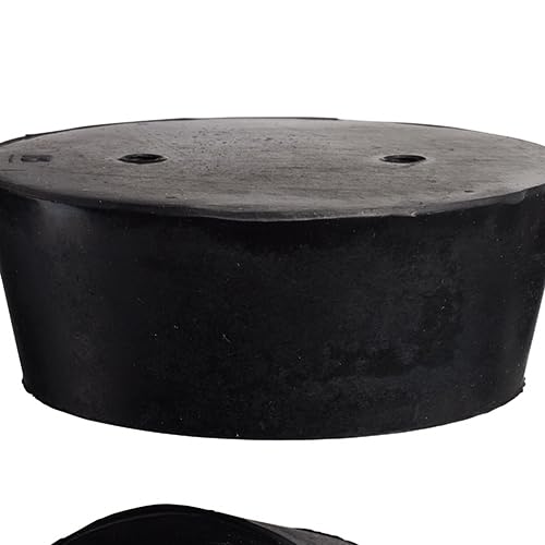 WidgetCo #13 Rubber Stoppers, Rubber Plugs, Tapered, Industrial Grade with 2 Holes (Qty 1)