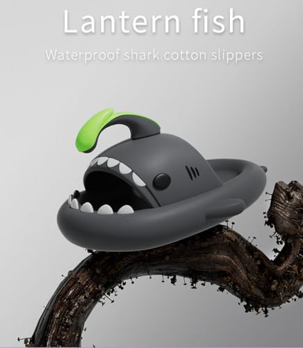 Shark Slides Angler Fish, Shark Slippers, Glow In The Dark, Super Soft, Comfy, Super Soft Environmental EVA2