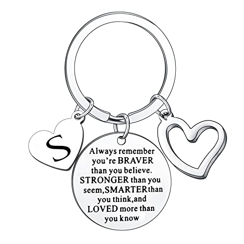 Inspirational Keychain Always Remember You Are Braver Than You Believe
