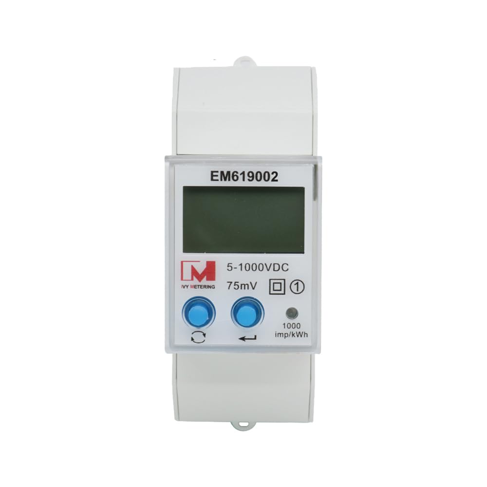 Ivy EM619002, jednofazowy miernik energii RS485 DLT645 i Modbus 2000 A, 1000 VDC, kWh, inteligentny miernik energii, z pulsomierzem i wyświetlaczem LCD