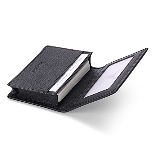 Image of HISCOW Business Card Holder with Large Compartment - Full Grain Leather
