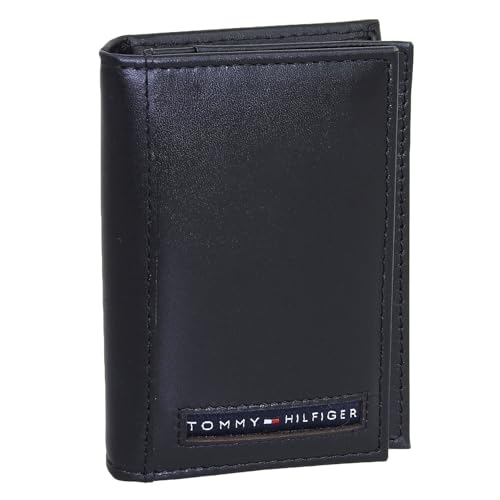[トミーヒルフィガー] 名刺入れ メンズ カードケース レザー ブラック 31TL20X026 001 [並行輸入品]