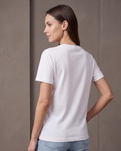 Image of NOBERO 100% Cotton T-Shirts for Women Stylish | Regular Fit | Solid T Shirts for Women 180 GSM Combed Cotton | Crew Neck Half Sleeve