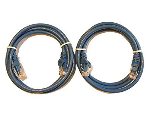 Pack de 2 cables Patch Cat6 de 4 pies azul miniatura 1