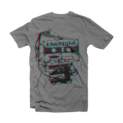 T-Shirt Eminem Tape Gris Rock Off pour un style rétro confortable lors des concerts